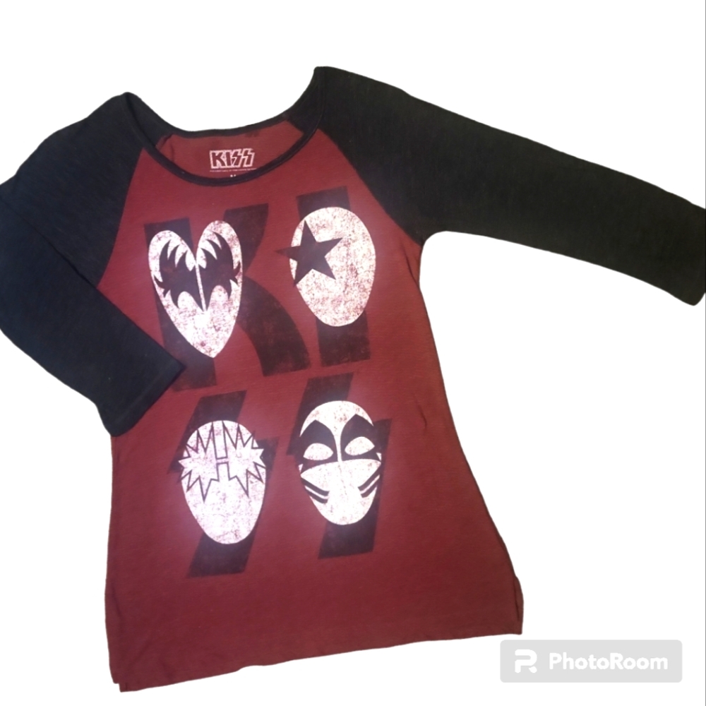 Kiss 3/4 Sleeve Shirt Size Medium
